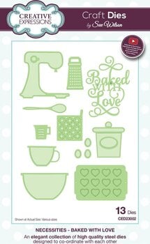 Scrapbooking CREATIVE EXPRESSIONS Cutting And Embossing Metal Stencils Set de șabloane de tăiat 13 buc. - 1