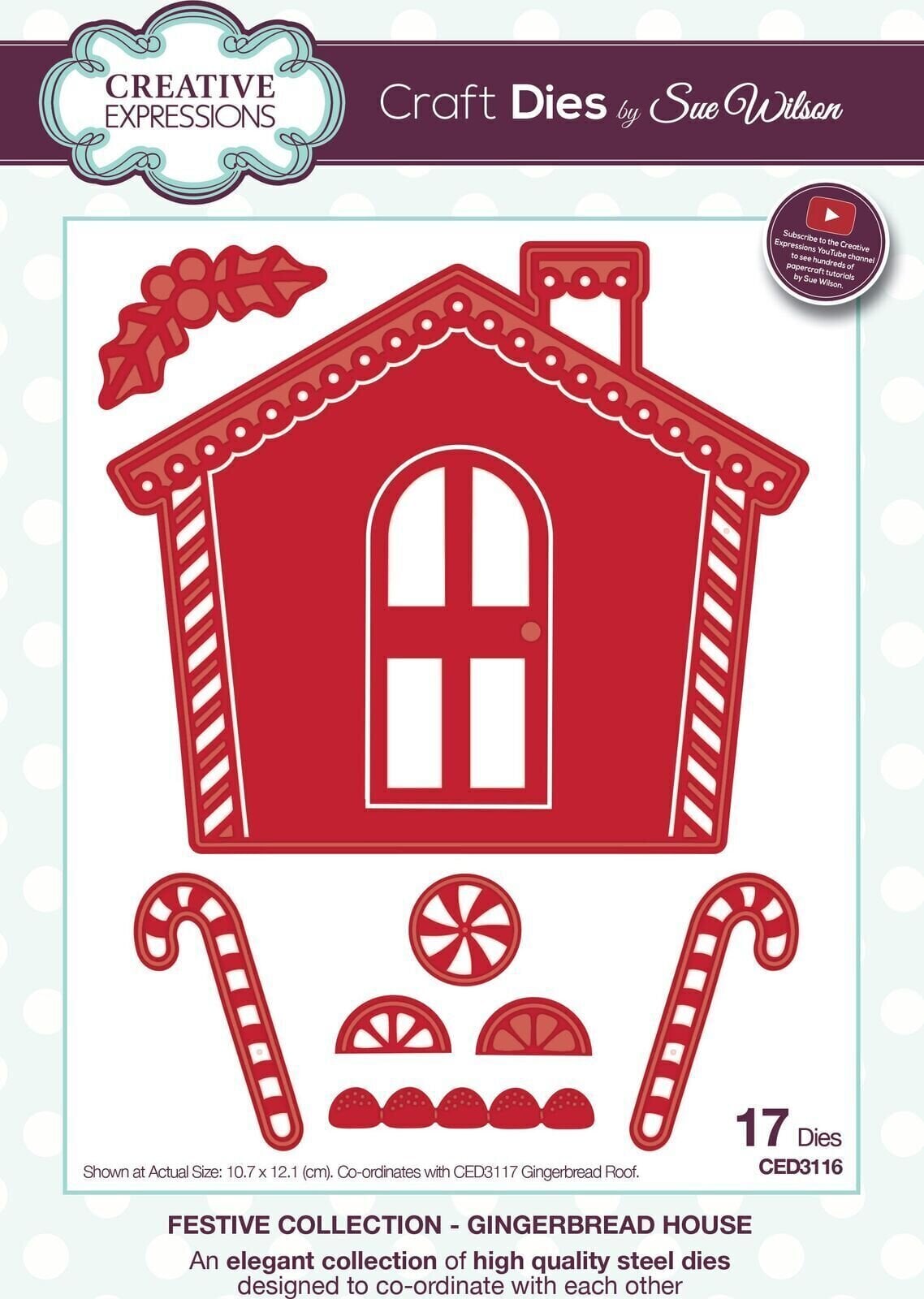 Scrapbooking CREATIVE EXPRESSIONS Cutting And Embossing Metal Stencils Set de șabloane de tăiat 17 buc.