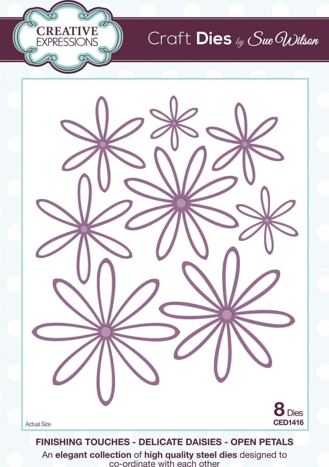 Scrapbooking CREATIVE EXPRESSIONS Cutting And Embossing Metal Stencils Set predložaka za rezanje 8 kom