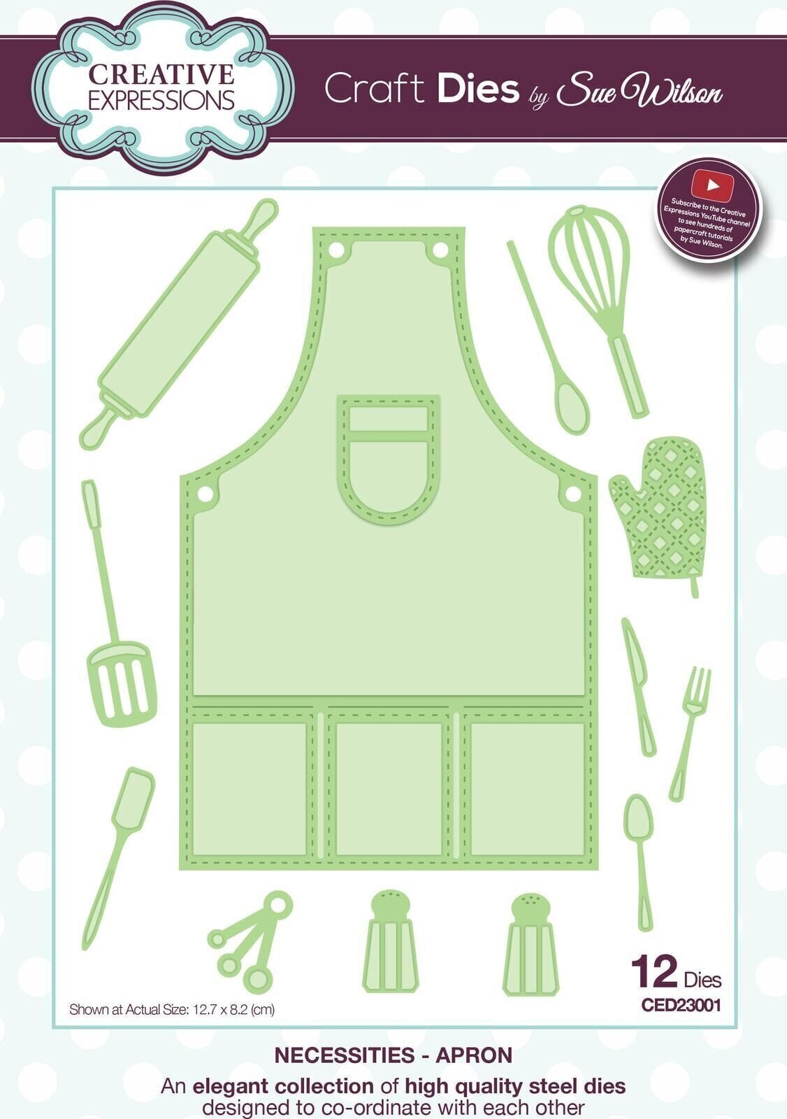 Scrapbooking CREATIVE EXPRESSIONS Cutting And Embossing Metal Stencils Set de șabloane de tăiat 12 buc.