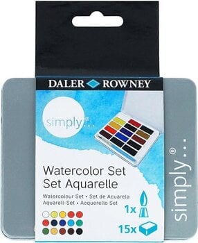 Culoare acuarelă Daler Rowney Watercolor Set de vopsele acuarela Mix 15 buc. - 1