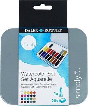 Culoare acuarelă Daler Rowney Watercolor Set de vopsele acuarela Mix 20 buc. - 1