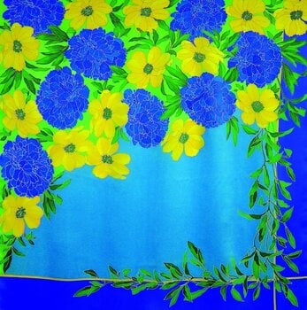 Alat HDupont Silk Scarf Camellias And Peonies 90 x 90 cm - 1