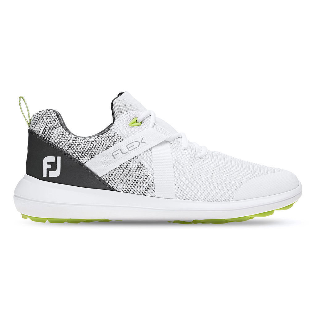 Мъжки голф обувки Footjoy Flex бял-Cив 40