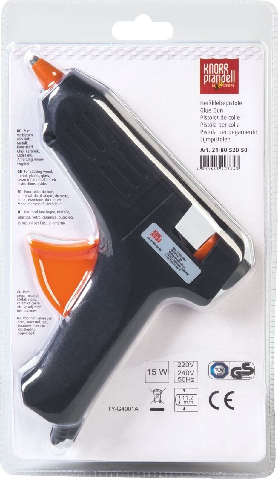 Ljepilo Knorr Prandell Hot Melt Glue Gun 15 w / 1 cm Ljepilo