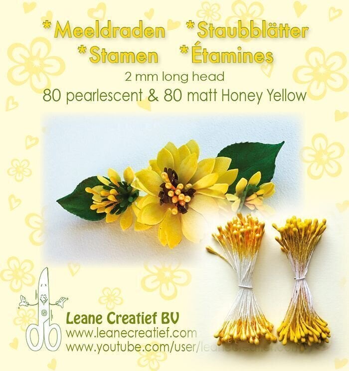 Scrapbooking Leane Creatief Flower Pistil Kuokeliai Honey Yellow