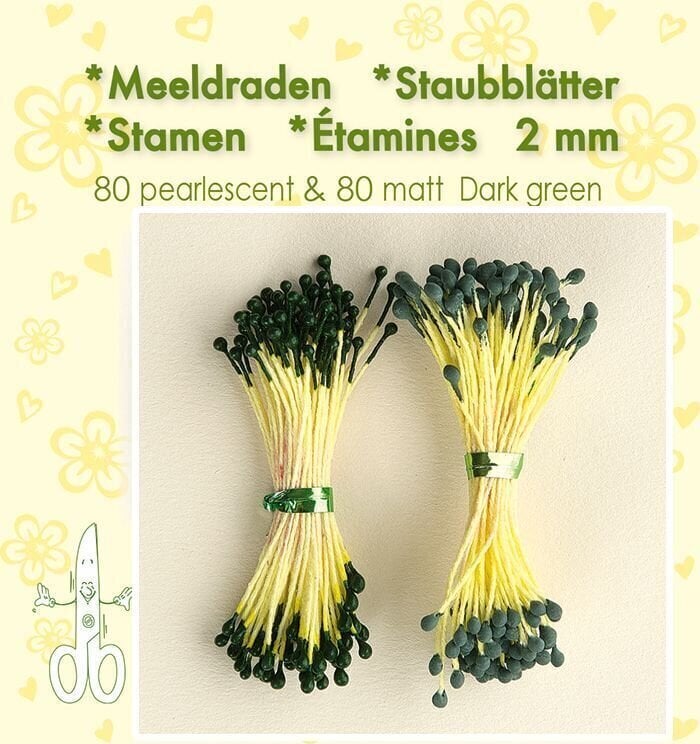 Scrapbooking Leane Creatief Flower Pistil Prašnici Dark Green