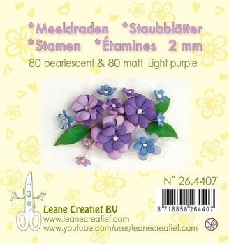 Scrapbooking Leane Creatief Flower Pistil Étamines Light Purple  - 1