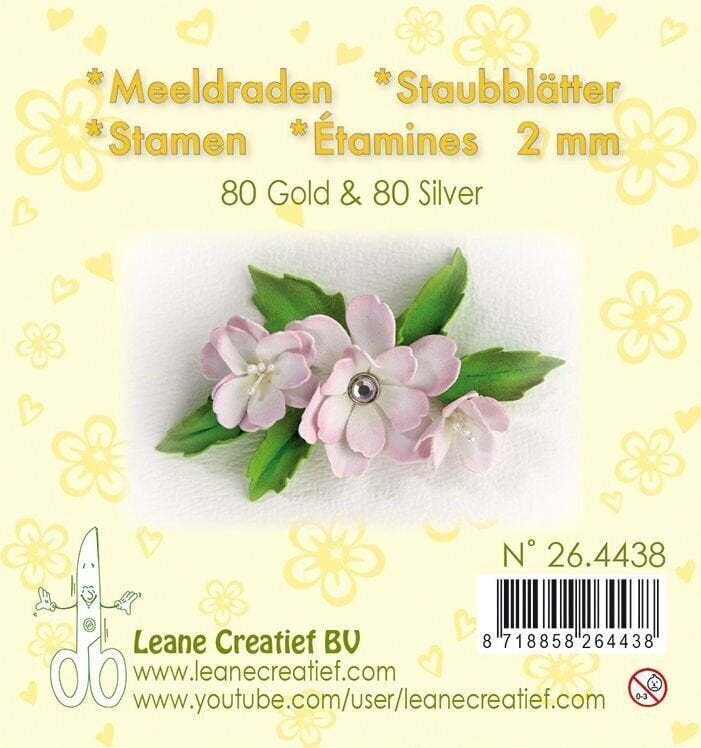 Scrapbooking Leane Creatief Flower Pistil Étamines Gold/Silver