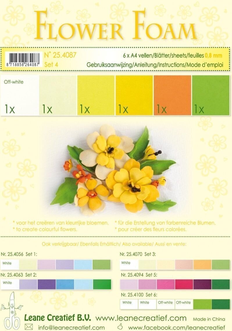 Scrapbooking Leane Creatief Foam Fișe de materiale 6 Bucăți