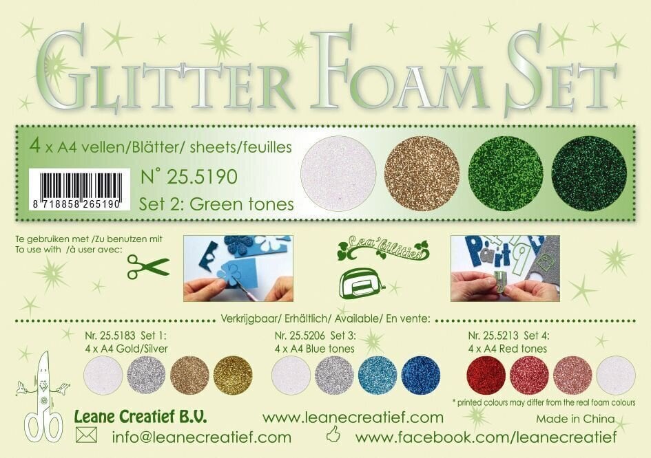 Scrapbooking Leane Creatief Foam Fișe de materiale 4 Bucăți