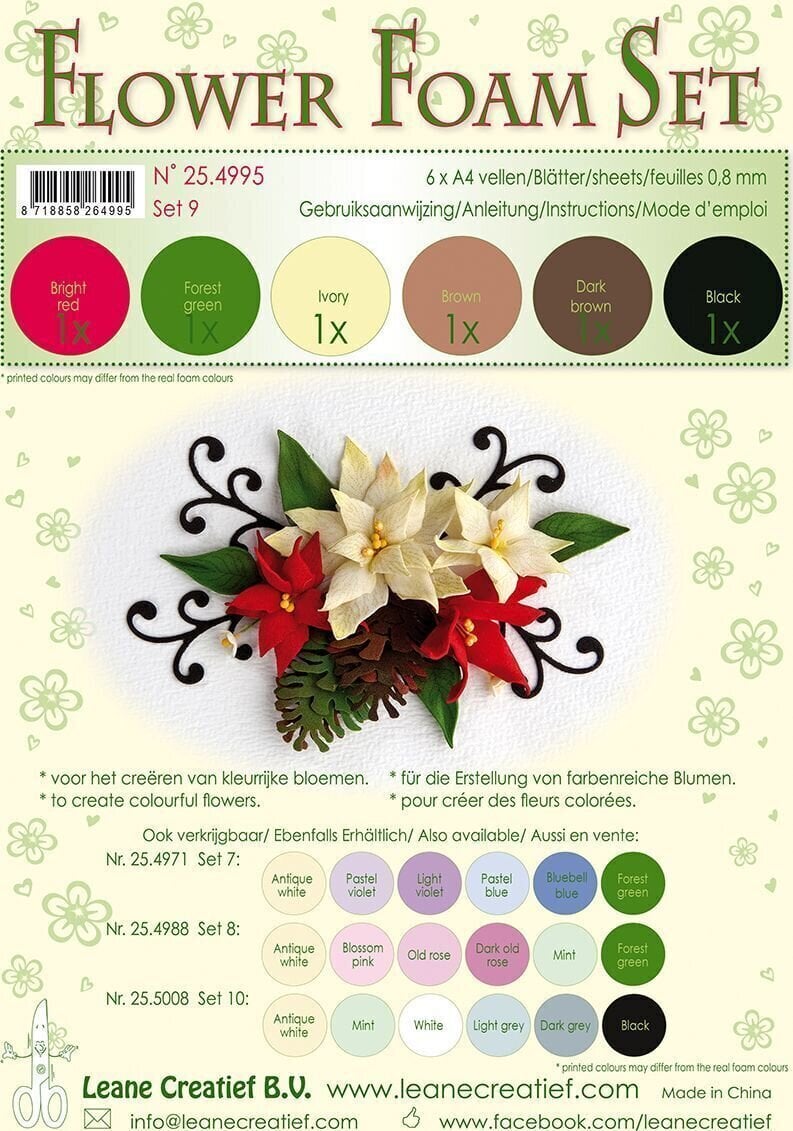 Scrapbooking Leane Creatief Foam Fișe de materiale 6 Bucăți