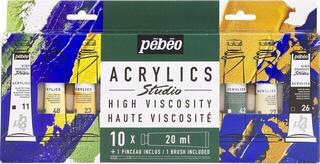 Culoare acrilică Pébéo Acrylic Paint Set de vopsele acrilice 10 x 20 ml 10 Bucăți