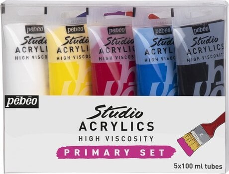 Akrilna barva Pébéo Acrylic Paint Set akrilnih barv 5 x 100 ml 5 Kosov - 1