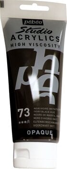 Culoare acrilică Pébéo Acrylic Paint Vopsea acrilică Ivory Black Hue 100 ml 1 buc. - 1