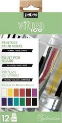 Vopsea pentru sticla Pébéo Vitrea Set de culori pentru sticla 12 x 20 ml 12 buc.