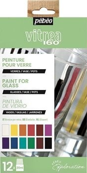 Vopsea pentru sticla Pébéo Vitrea Set de culori pentru sticla 12 x 20 ml 12 buc. - 1