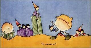 Alat HDupont Silk Scarf Boy With Puppets 60 x 40 cm