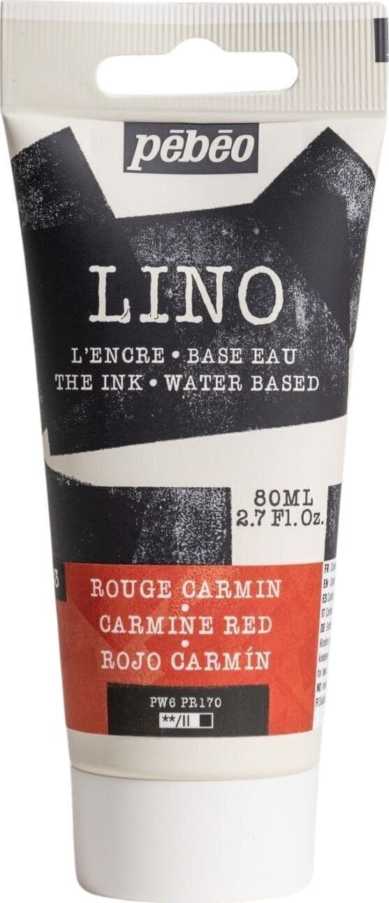 Culoare pentru linogravură Pébéo Lino Paint Culoare pentru linogravură Carmine Red 80 ml