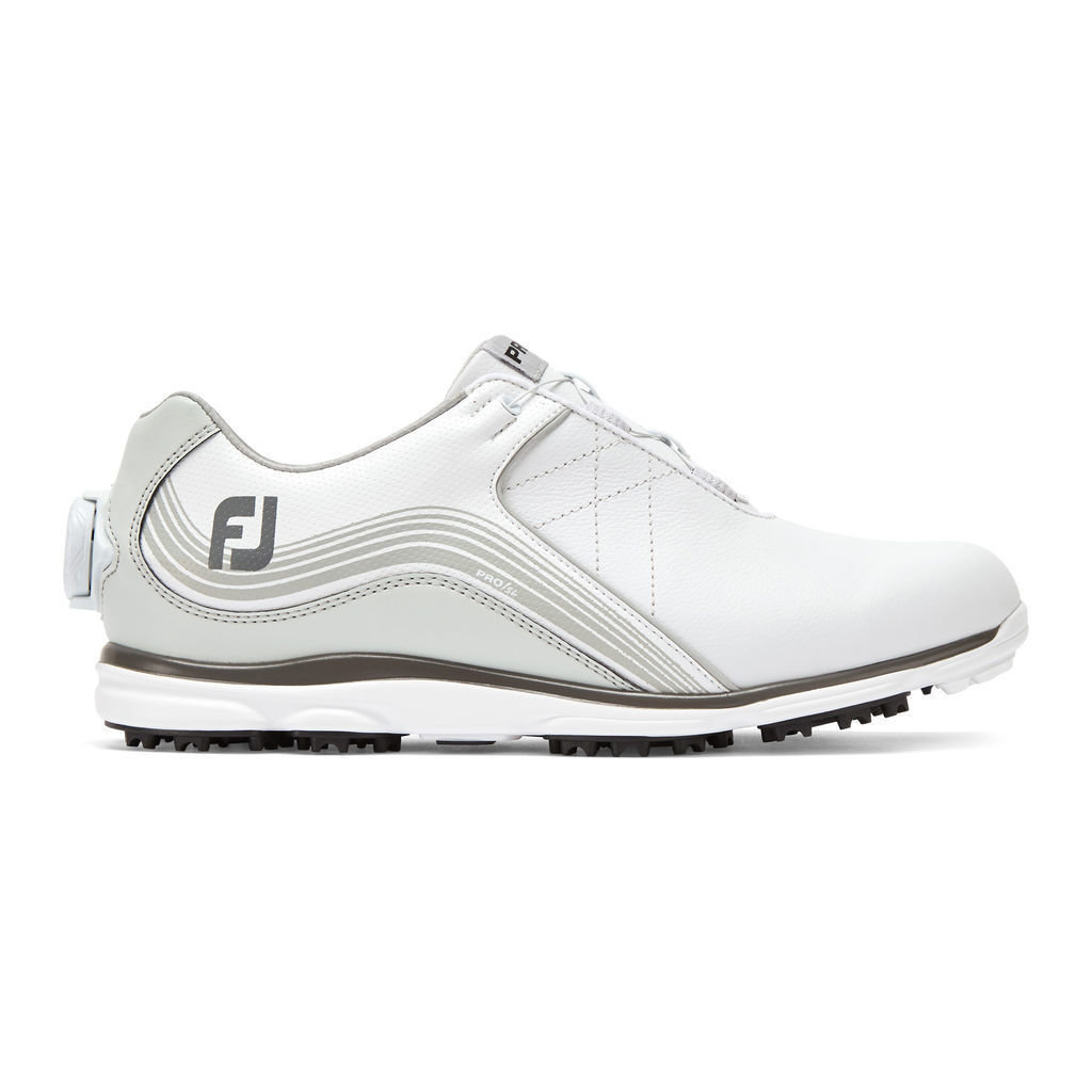 Chaussures de golf pour femmes Footjoy Pro SL BOA White/Silver/Charcoal 37