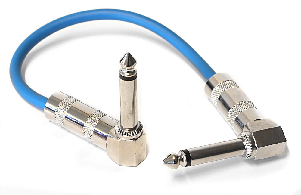 Propojovací kabel, Patch kabel Lewitz TGC-305 Modrá 15 cm Lomený - Lomený