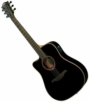 Elektro-akoestische gitaar voor linkshandigen LAG TL100DCE-BLK - 1