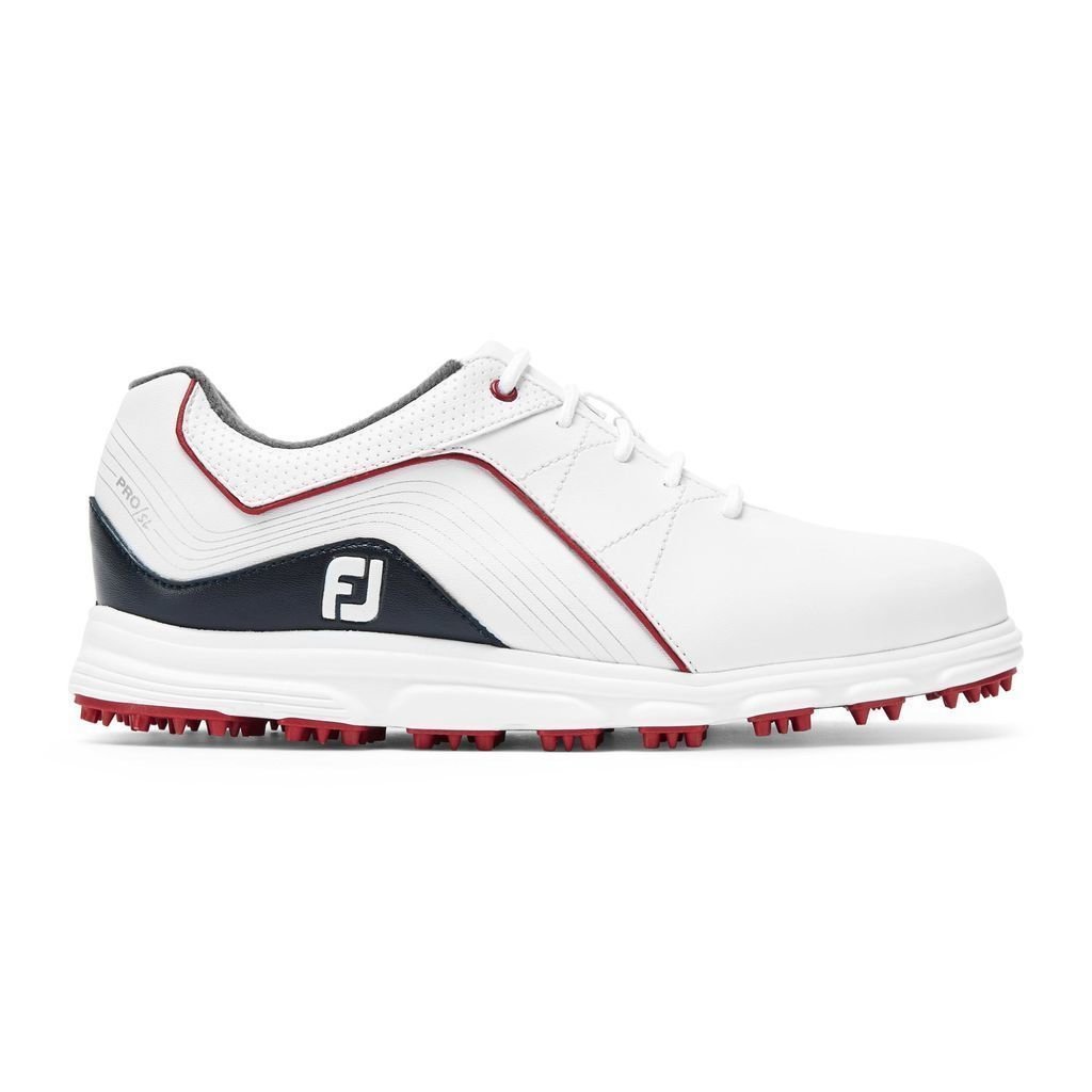 Junior čevlji za golf Footjoy Pro SL White/Navy/Red 32,5