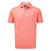 Polo Shirt Footjoy Stretch Heather Pique with Stripe Trim Mens Polo Shirt Watermelon XL