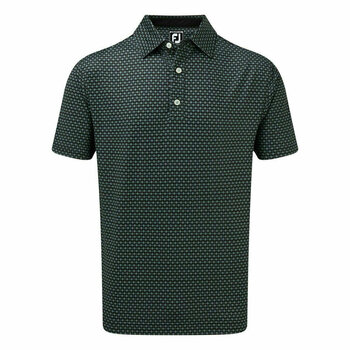 Polo-Shirt Footjoy Stretch Lisle Foulard Print Herren Poloshirt Black S - 1