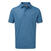 Camiseta polo Footjoy Smooth Pique with FJ Print Mens Polo Blue Marlin/Twilight XL