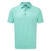 Camisa pólo Footjoy Stretch Lisle Engineered Pinstripe Mens Polo Shirt Aqua XL