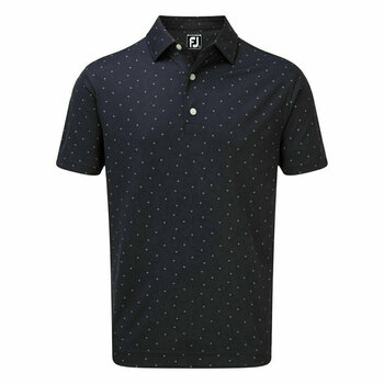 Camiseta polo Footjoy Smooth Pique with FJ Print Mens Polo Shirt Navy L - 1