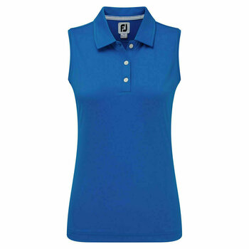 Polo Shirt Footjoy Interlock Solid Sleeveless Womens Polo Shirt Royal M - 1