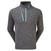 Pulover s kapuco/Pulover Footjoy Heather Pinstripe Chill Out Mens Sweater Black/Aqua XL