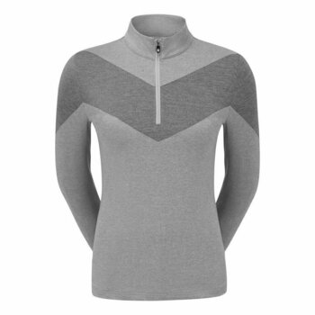 Tröja Footjoy Engineered Jersey Half Zip Womens Sweater Heather Grey M - 1