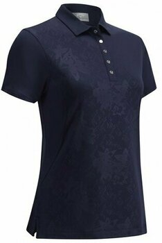 Polo trøje Callaway Embossed Tonal Floral Womens Polo Shirt Peacoat L - 1