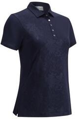 Callaway Embossed Tonal Floral Womens Polo Shirt Peacoat S Callaway Embossed Tonal Floral Womens Polo Shirt Peacoat S