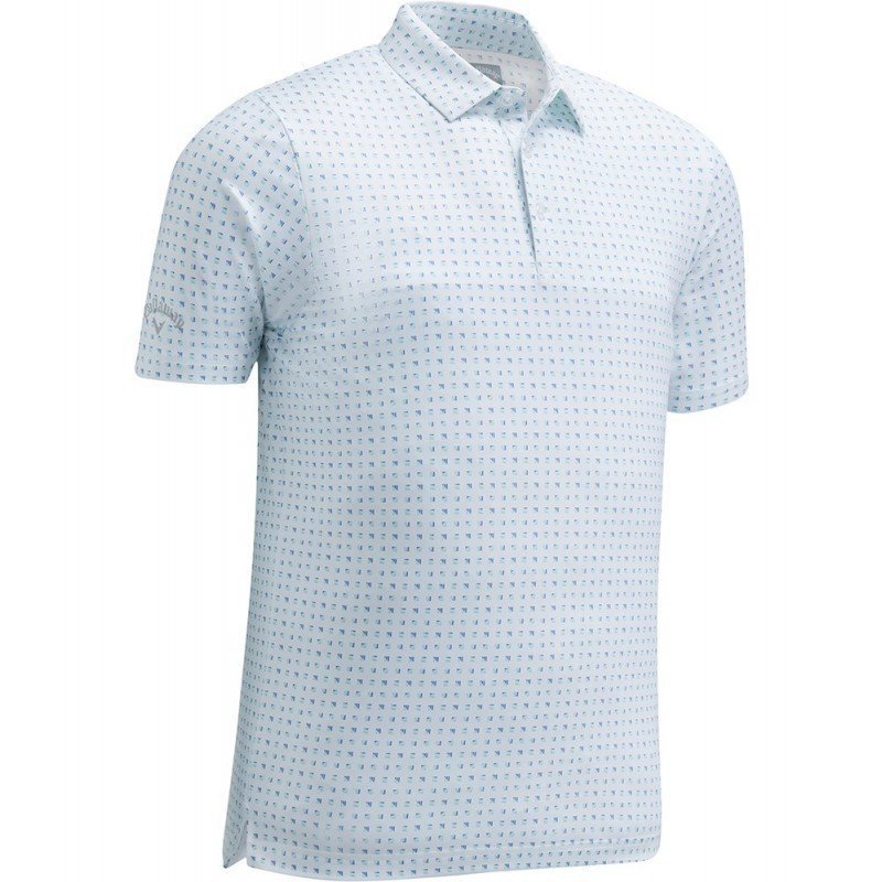 Poolopaita Callaway Mini Ombre Box Print Mens Polo Shirt White S