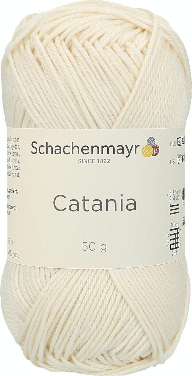 Knitting Yarn Schachenmayr Catania 00130 Cream Knitting Yarn