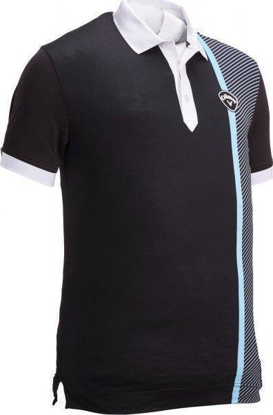 Poloshirt Callaway Bold Linear Print Mens Polo Shirt Caviar 2XL