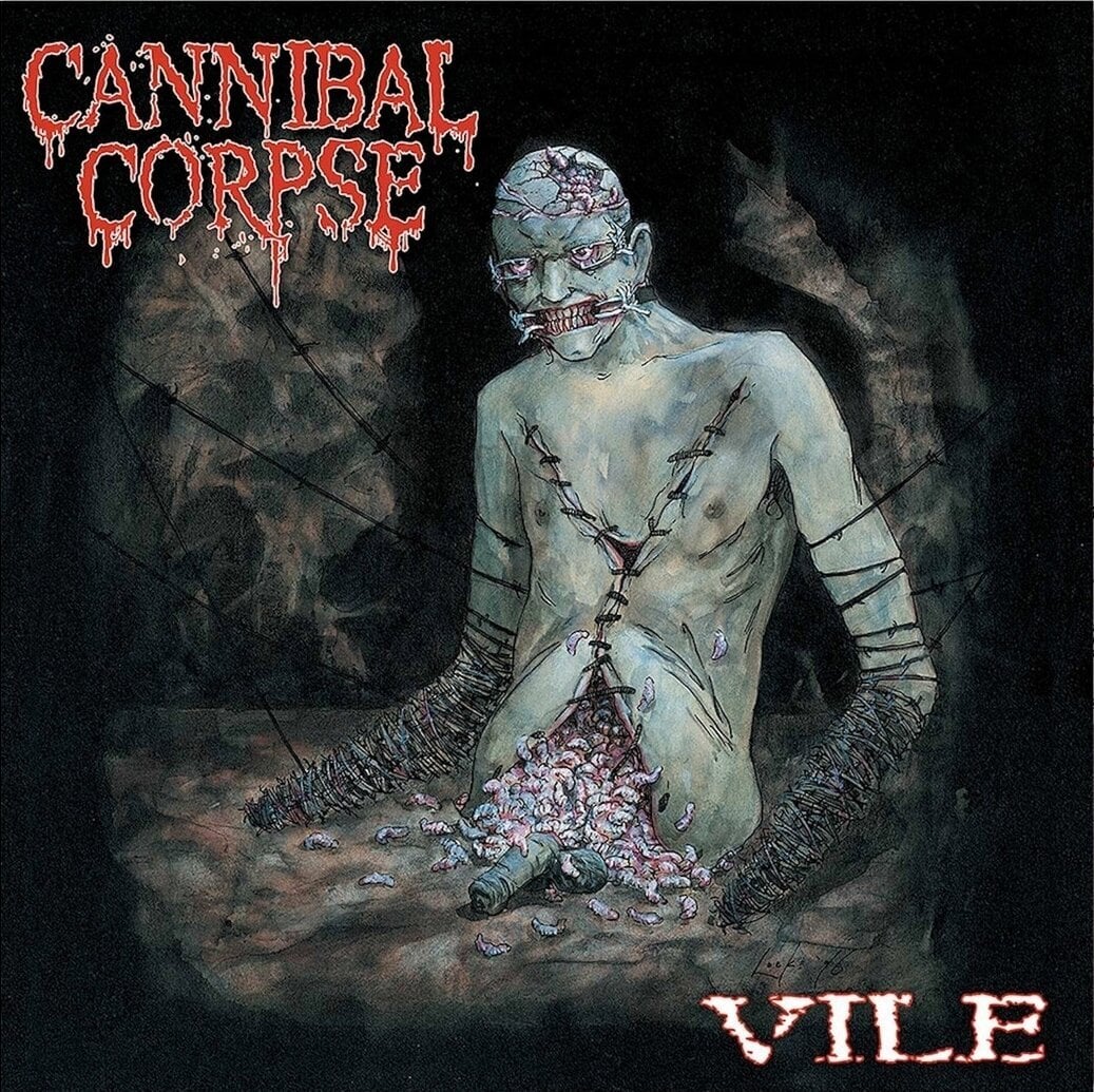 Disco in vinile Cannibal Corpse - Vile (Zombie Brains: Grey/Red Streaks Coloured) (LP)