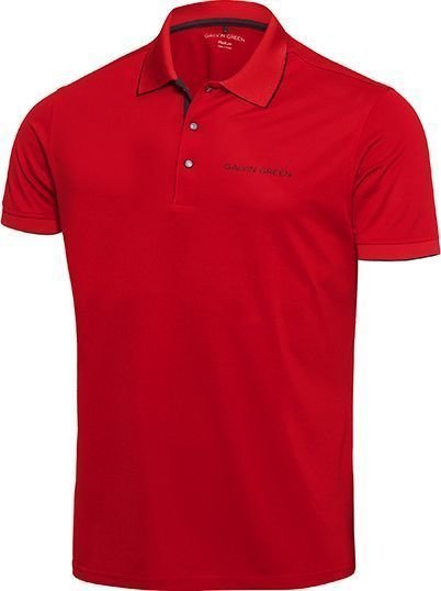 Camisa pólo Galvin Green Marty Tour Mens Polo Shirt Red/Black XL