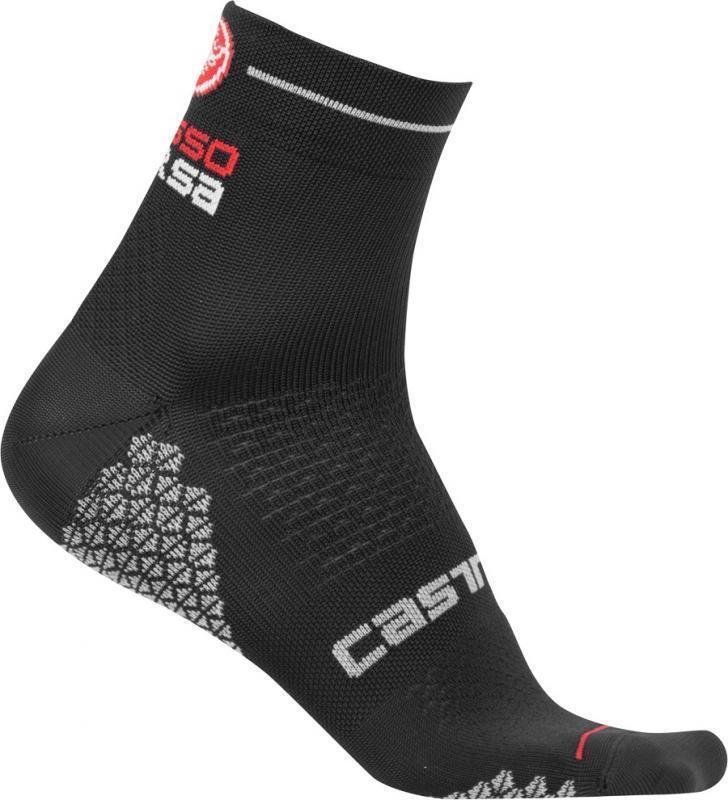 Чорапи за колоездене Castelli Rosa Corsa Due дамски чорапи Black S/M