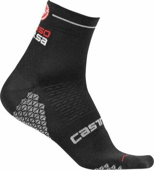 Cycling Socks Castelli Rosa Corsa Due Womens Socks Black S/M - 1