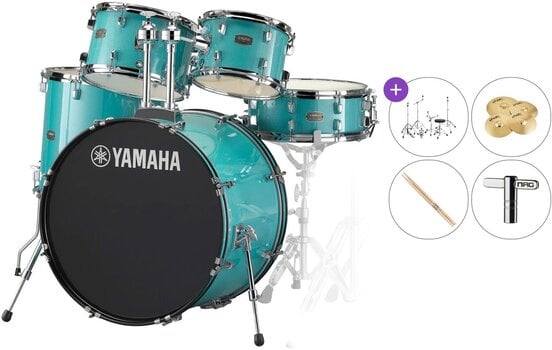 Set akustičnih bubnjeva Yamaha RDP2F5TQG Rydeen Standard SET Turquoise Glitter Set akustičnih bubnjeva - 1