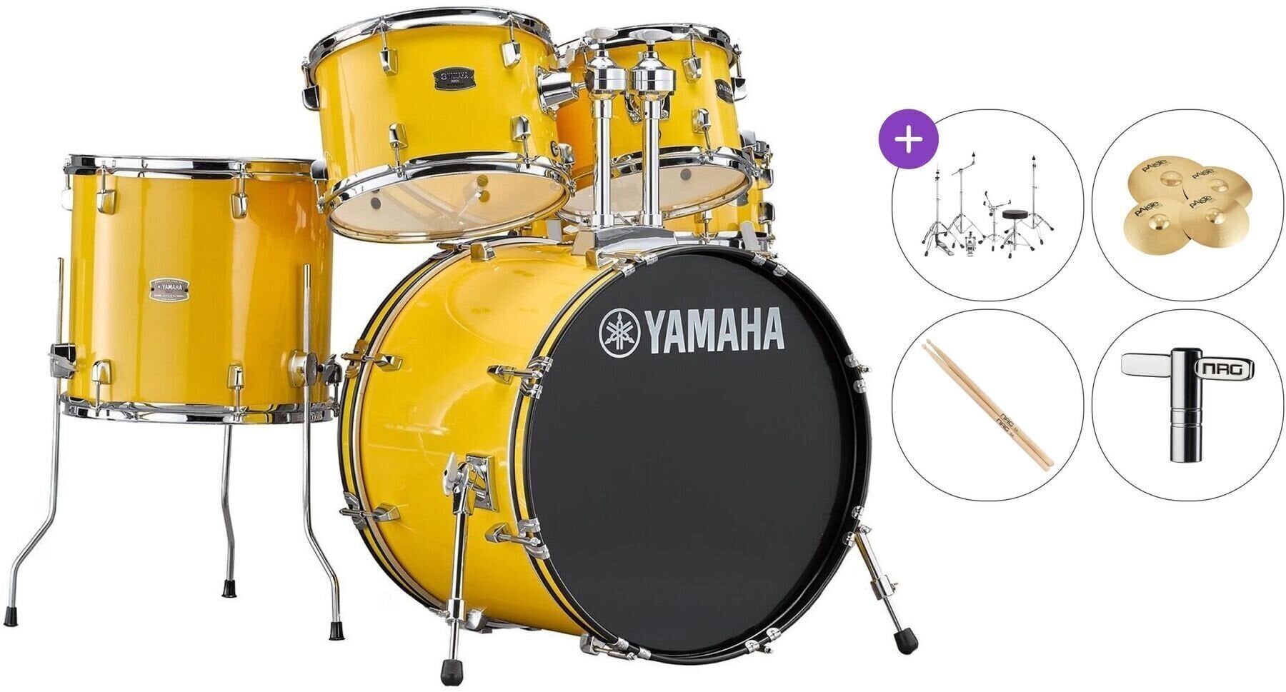 Set akustičnih bubnjeva Yamaha RDP0F5MY Rydeen Standard SET Mellow Yellow Set akustičnih bubnjeva