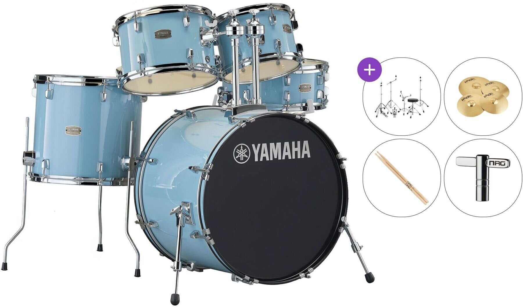 Set akustičnih bubnjeva Yamaha RDP0F5GPU Rydeen Standard SET Gloss Pale Blue Set akustičnih bubnjeva