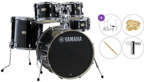 Trommesæt Yamaha SBP2F5-RBL Stage Custom Birch Standard SET Raven Black Trommesæt - 1