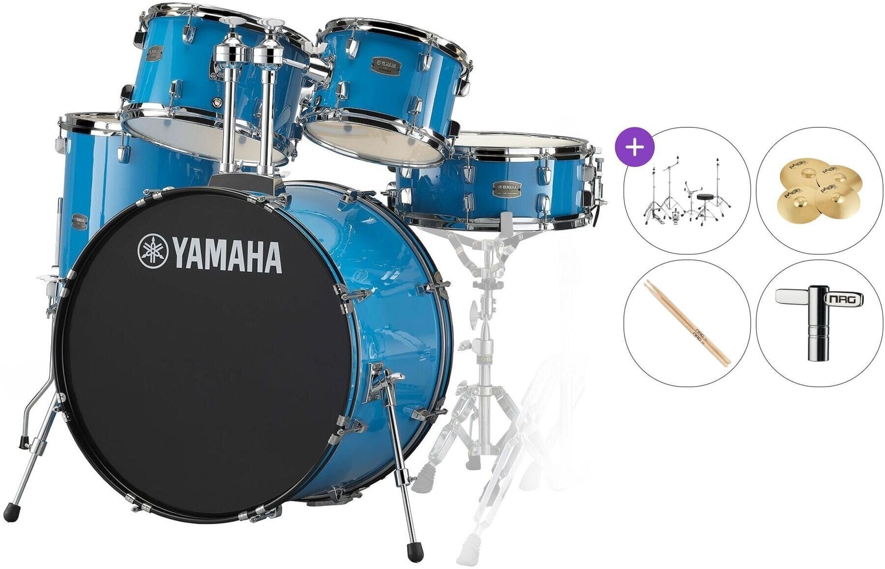 Akustik-Drumset Yamaha RDP2F5SKB Rydeen Standard SET Sky Blue Akustik-Drumset