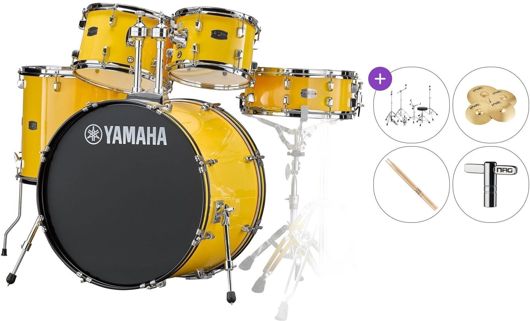 Akustik-Drumset Yamaha RDP2F5MY Rydeen Standard SET Mellow Yellow Akustik-Drumset